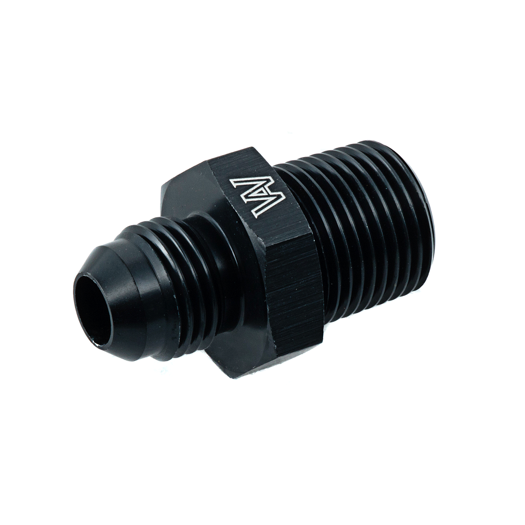 Alloyworks -6AN to 3/8" NPT  Flare Male AN6 Straight Fitting Union Flare Adapter Aluminum