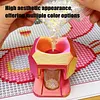 Diamond Painting Organizer Funnel Fit Round Containers Portable Drill Funnel 2.56x1.97in for DIY Craft Easy Transfer Tools (Red Gold)