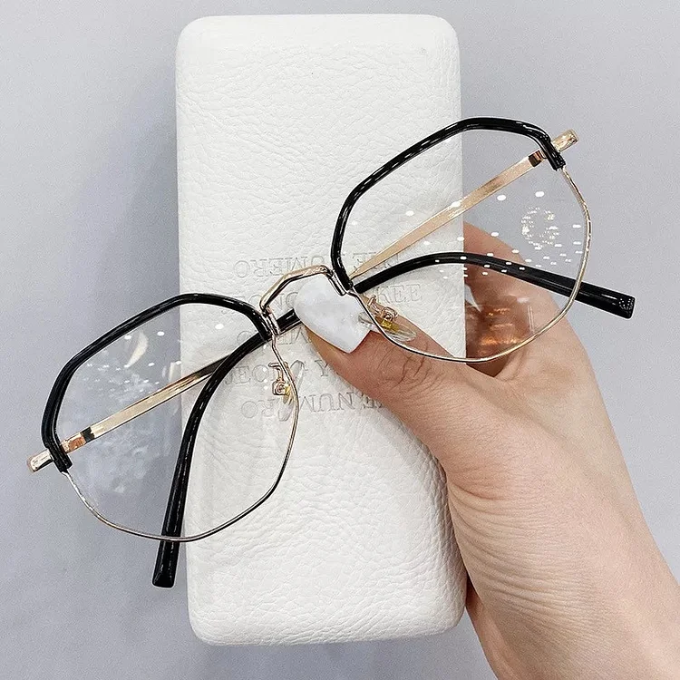 Finished Myopia Glasses Women Men Polygon Nearsighted Eyewear Prescription Diopter Minus -1.0 1.5 2.0 2.5 3.0 4.0 to -6