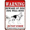 Dog Warning- Vintage Metal Signs(12*16Inch)