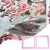 2Pcs Diamond Art Square Auxiliary Frame 3D Printing Diamond Art Desk Positioning Frame Lightweight for Boys Girls Adults Students Home Office Leisure (Sakura Pink small)
