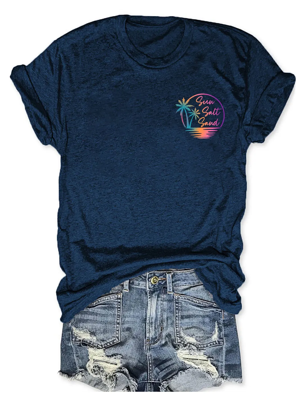 Retro Summer Sun Salt Sand T-shirt