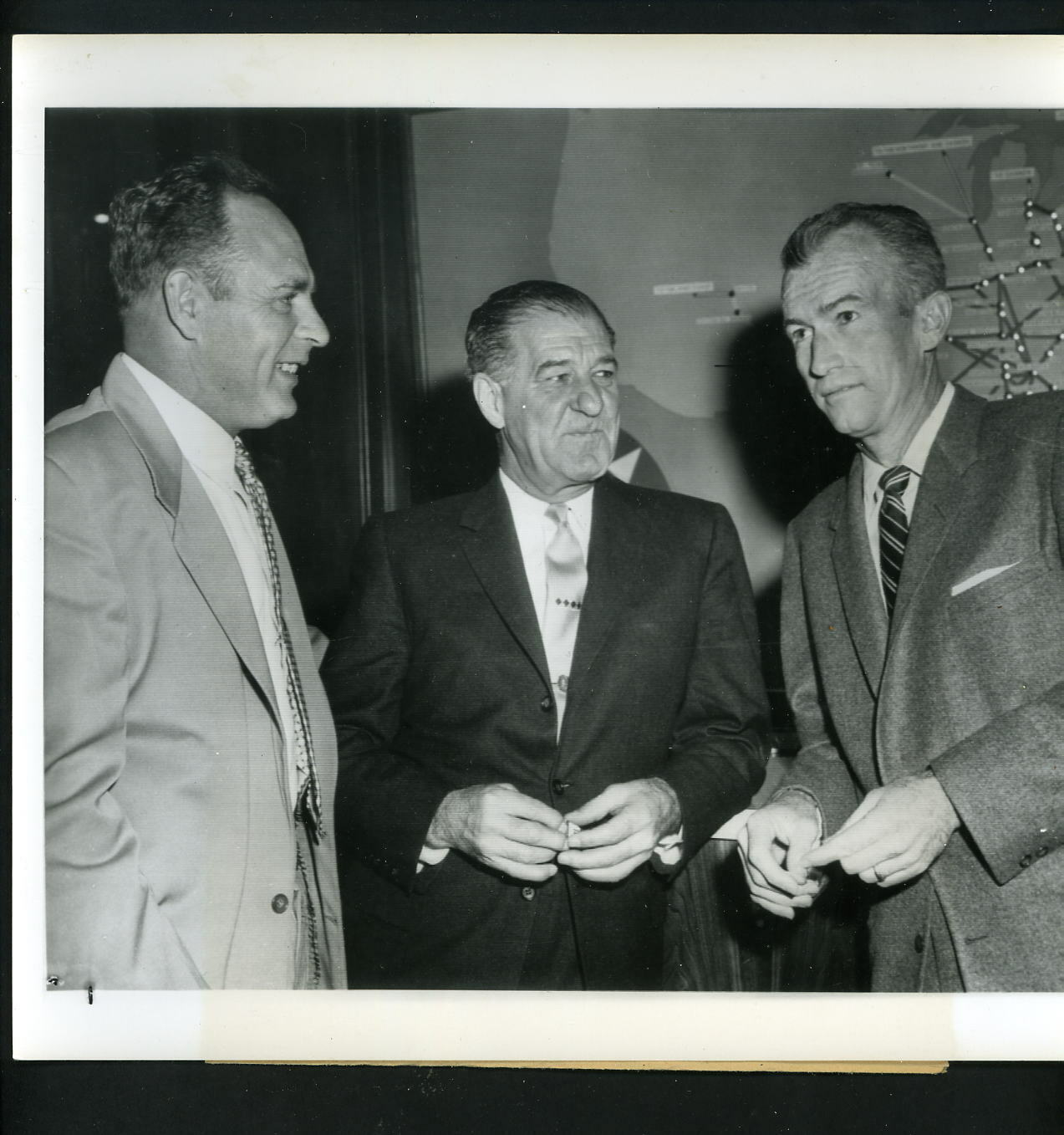 Johnny Vander Meer Bucky Harris Bill Rigney 1955 Press Photo Poster painting Reds Tigers Giants