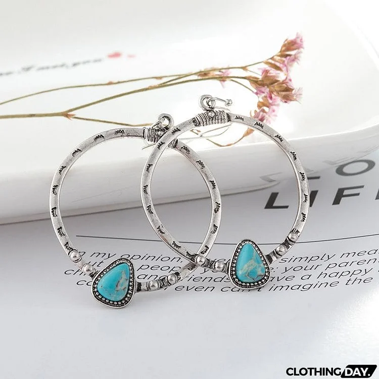 Artificial Turquoise Drop Earrings