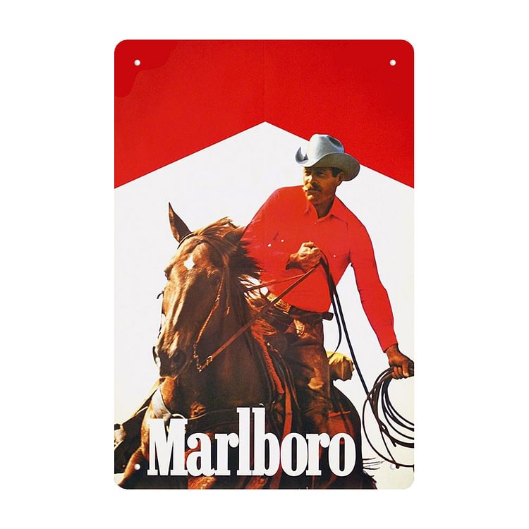 Marlboro cowboy - Enseigne Vintage Métallique/enseignes en bois - 20*30cm/30*40cm