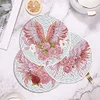 4PCS Diamond Painted Acrylic Pink Wing Placemats Insulated Dish Mats Comes with Mats