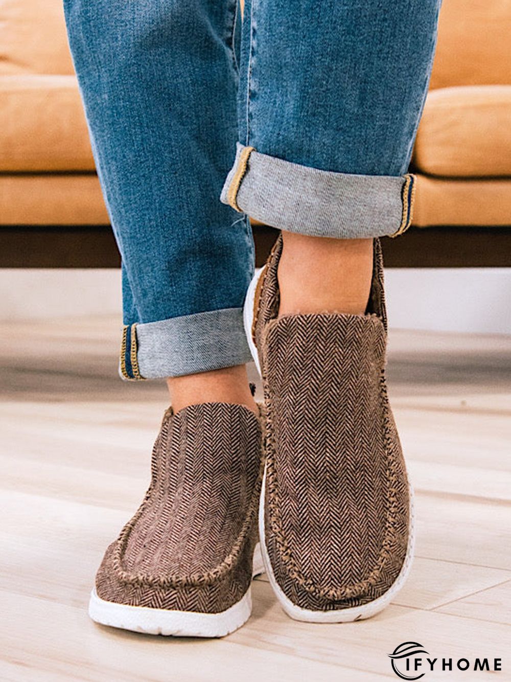 Womens's Warm Lined Slip On Canvas Shoes | IFYHOME