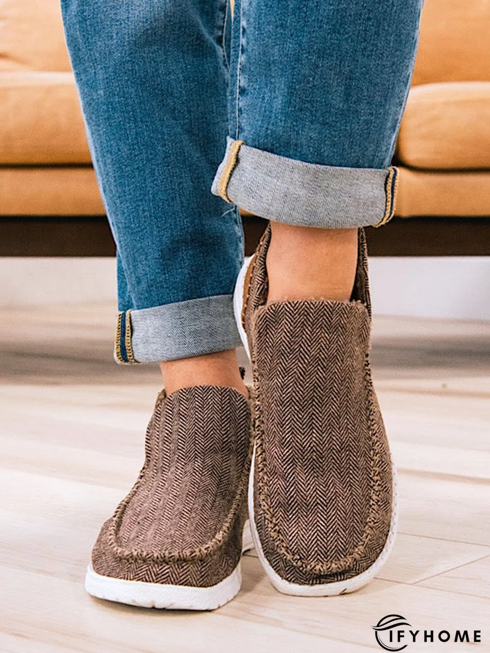 Womens's Warm Lined Slip On Canvas Shoes | IFYHOME