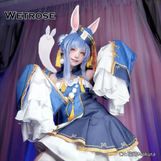 [Wetrose] In Stock Hololive JP Usada Pekora 兎田ぺこら Pe-kyonshi Chinese Zombie Girl Outfit Cosplay Costume コスプレ衣装