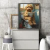 Framed Dog Sitting Toilet-Paint by Numbers Acrylic Painting 40*50cm(HOT)