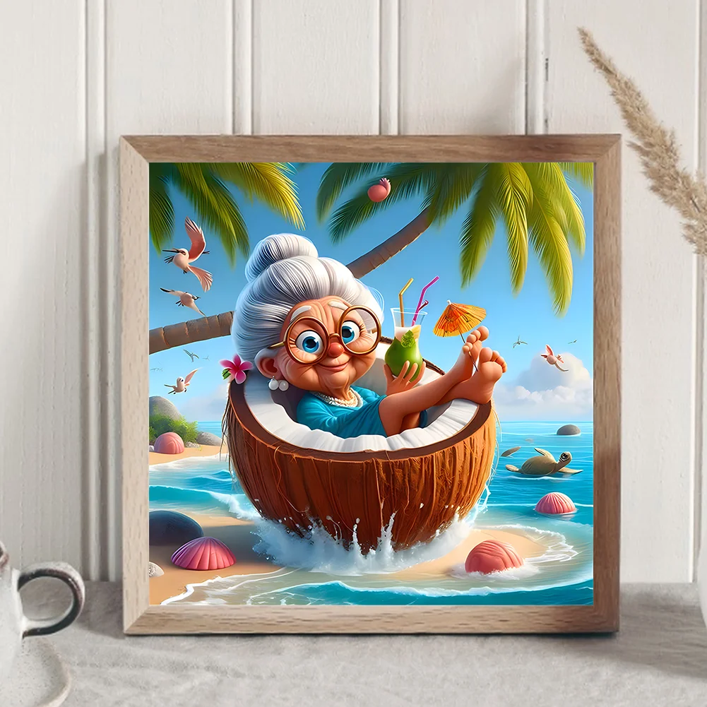 Diamond Painting - Full Round Drill - Grandma(Canvas|30*30cm)