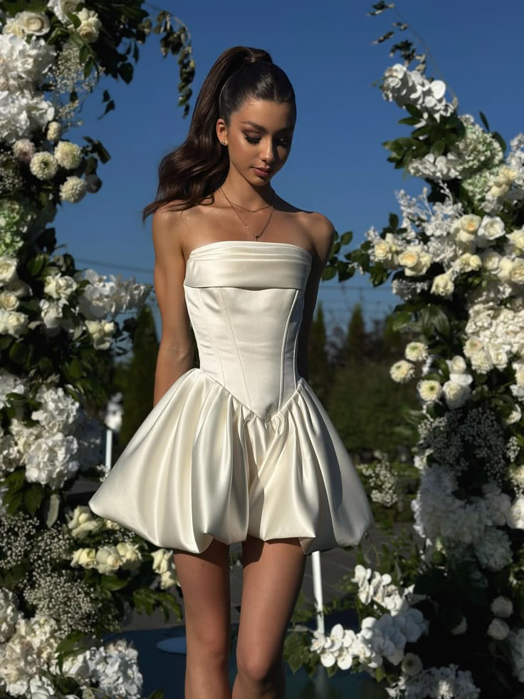 Elegant Straight Across Sleeveless Satin Mini Homecoming Dress HC0164