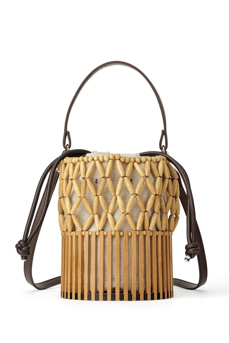 Beach Natural Handmade Bamboo Basket Bag-elleschic