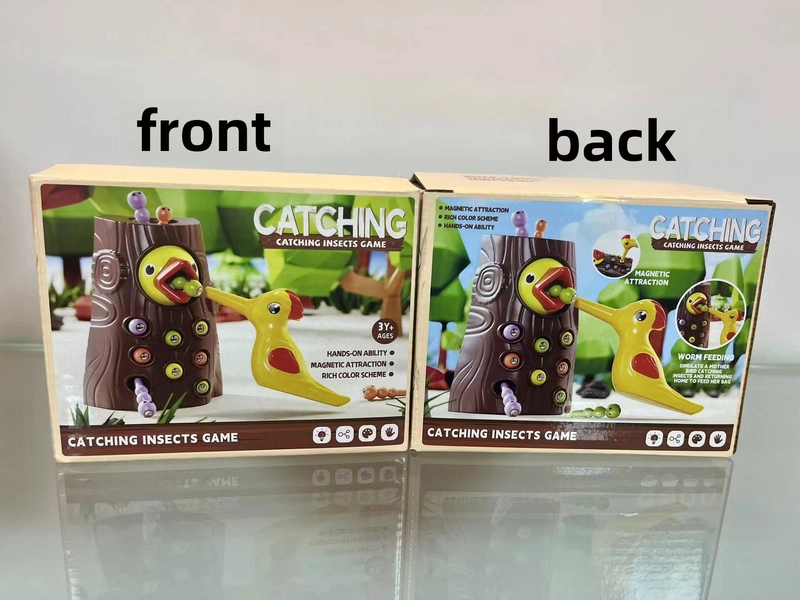 Children’s Toy Educational Early Education Fishing Worm Game Magnetic Bird Catching Worm Parent-child Interaction