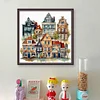 Colored Houses-18CT Stamped Cross Stitch 40*40cm/15.75*15.75in