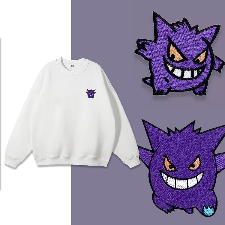 Pure Cotton Gengar Embroidered Pullover weebmemes