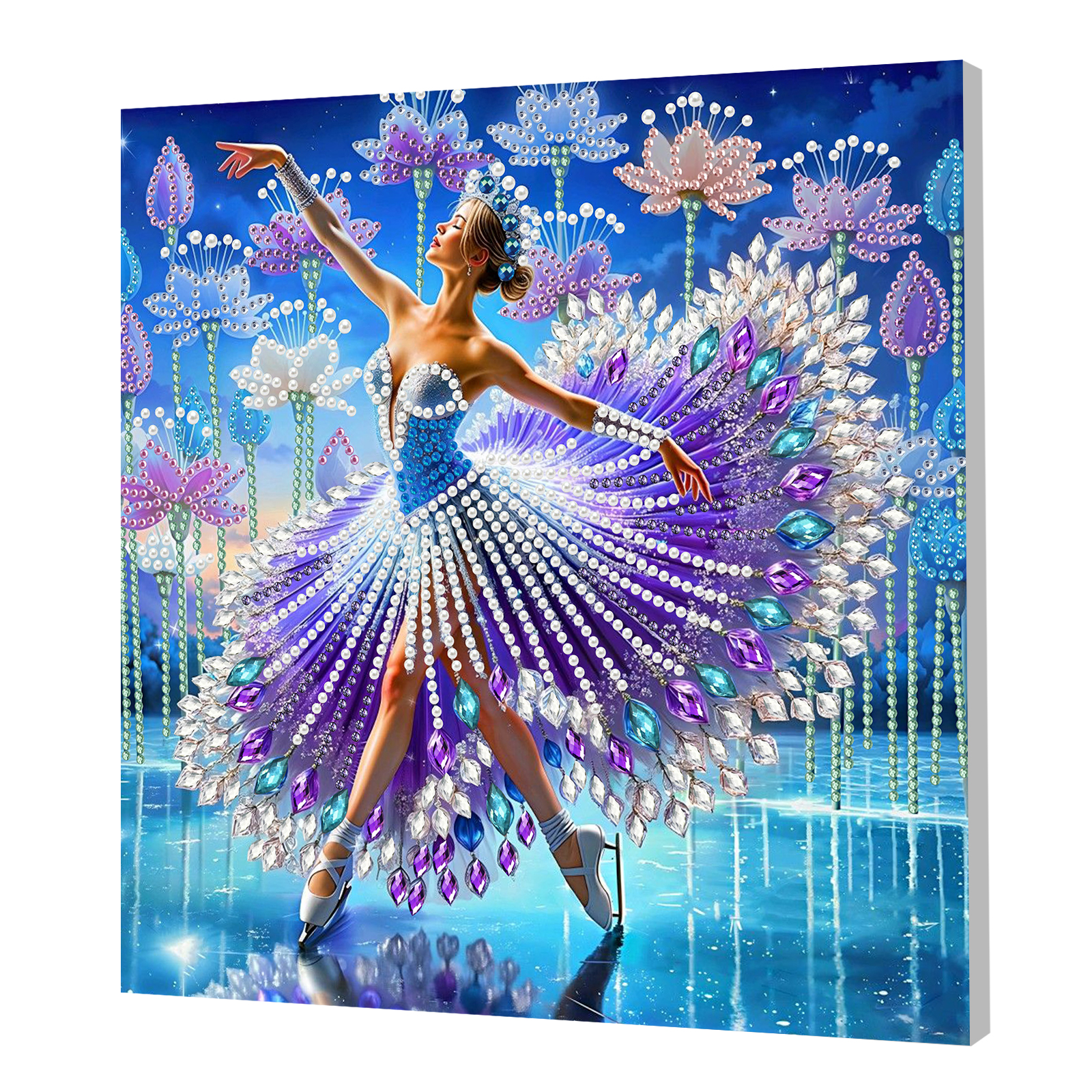 Diamond Painting - Partial Special Shaped - with frame - Dancing Girl ...