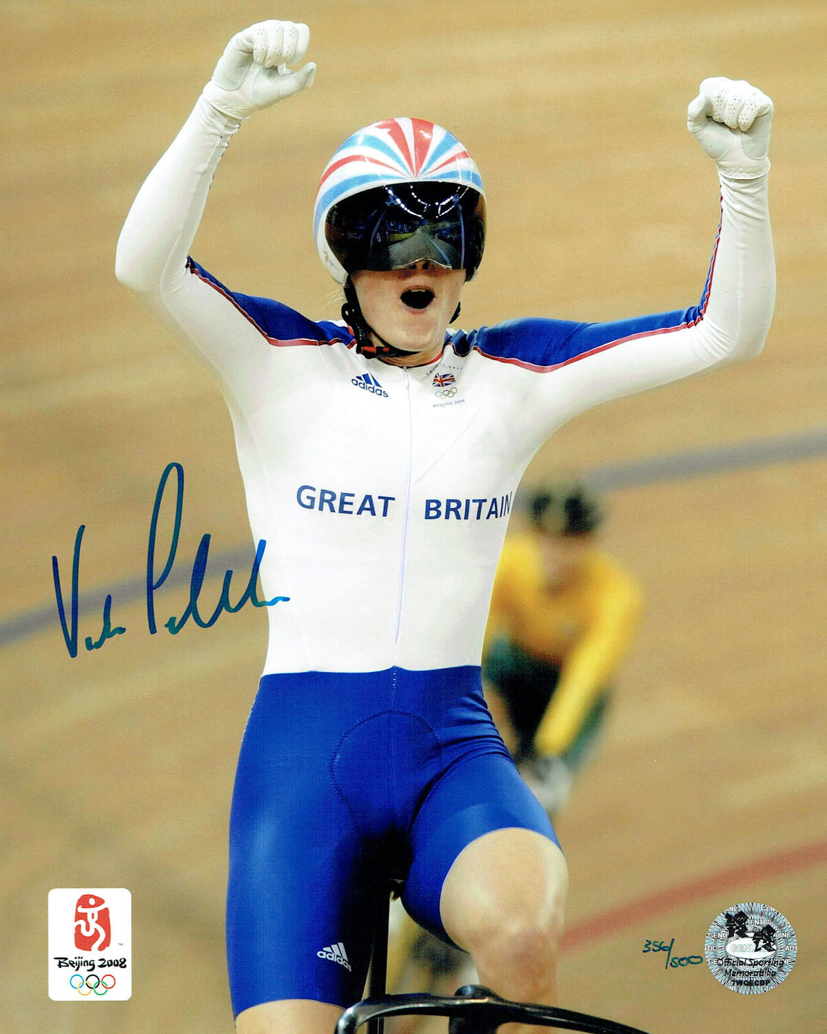 Victoria PENDLETON Signed Autograph Olympic Games Official Photo Poster painting A COA AFTAL