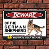 Beware Of Dog German Shepherd No Responsible For In Jury Or Death You Have Been Warned - Vintage Metal Signs - 30*40cm - Warning
