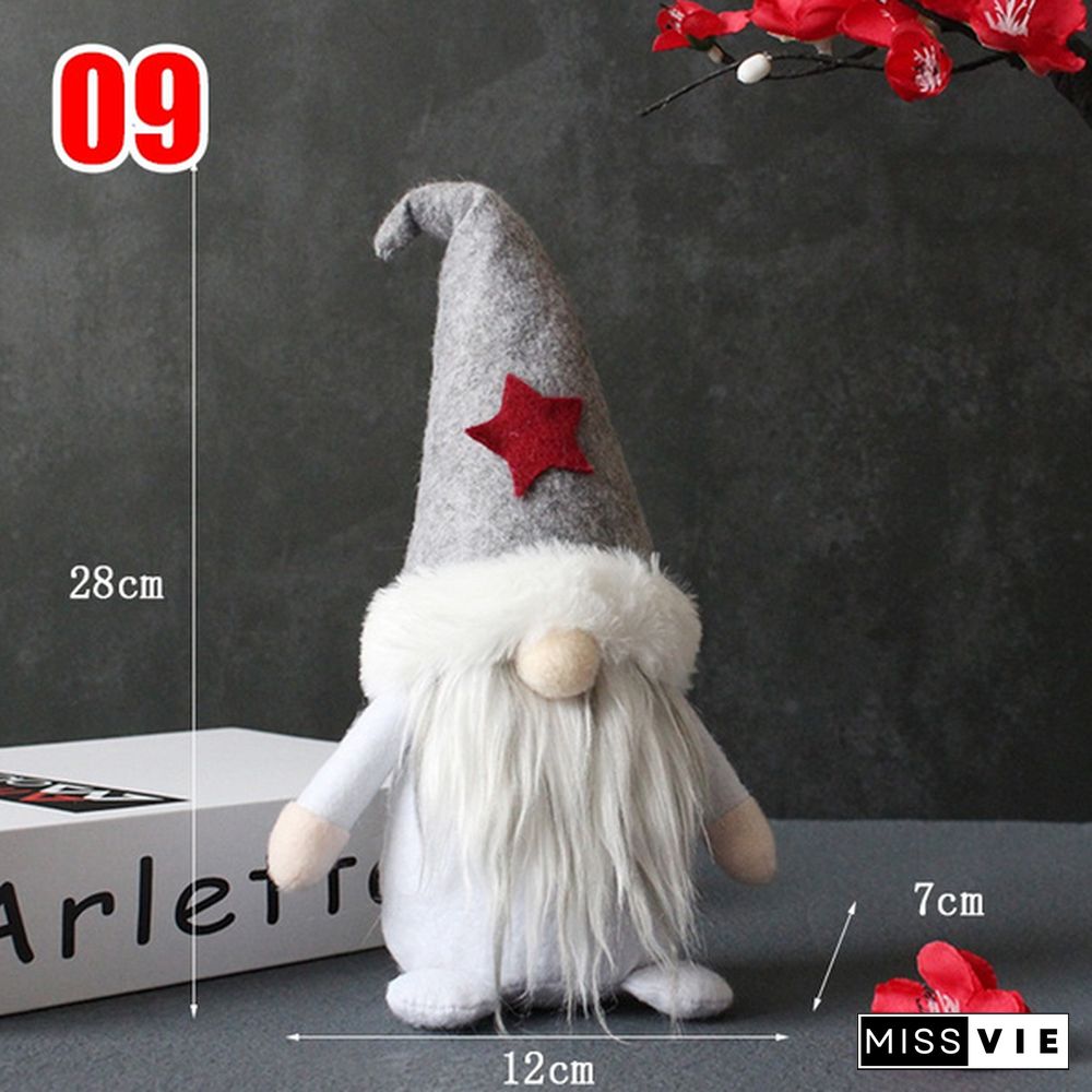 34Styles Elf Doll Ornaments Faceless Plush Doll Rudolph Gnomes Dwarf Santa Claus Swedish Tomte Dwarf