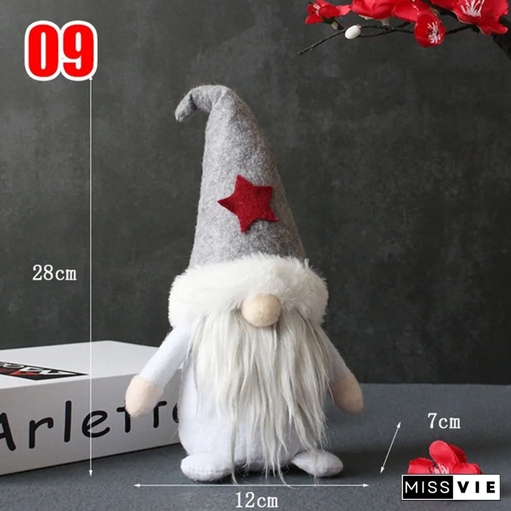 34Styles Elf Doll Ornaments Faceless Plush Doll Rudolph Gnomes Dwarf Santa Claus Swedish Tomte Dwarf