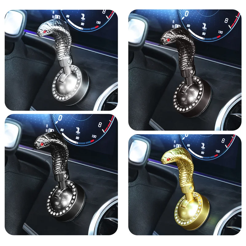 Car Snake Head One-Button Start Rod Decorative Sticker