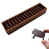 (US Only)Wooden Bobbin Set with Animal Shapes for DIY Sewing Storage Tool (Sheep)