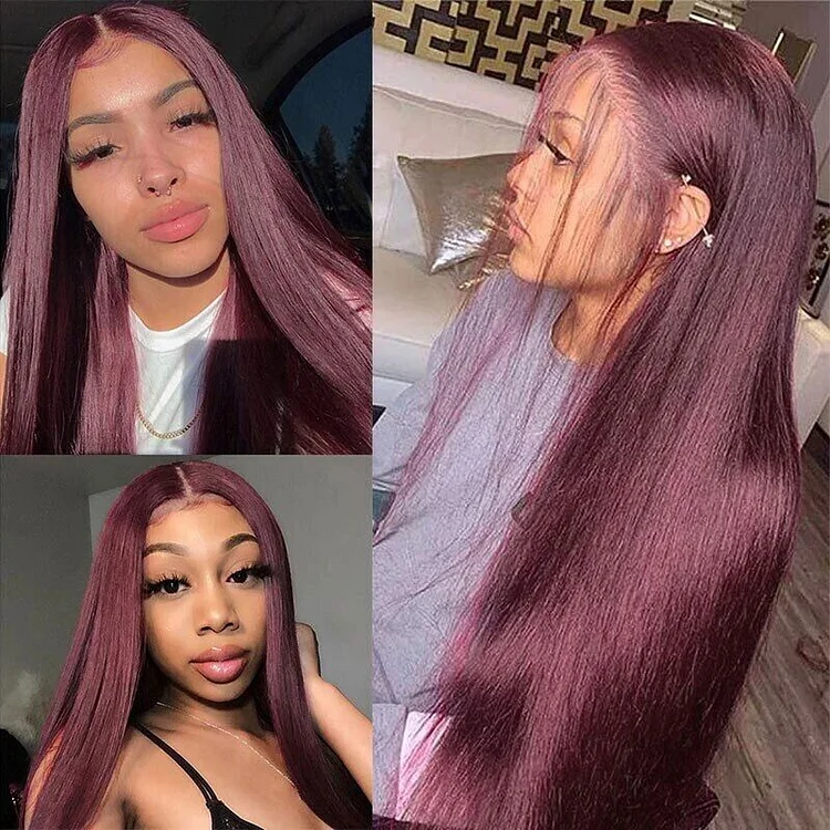 Burgundy Deep Red Lace Frontal Wig