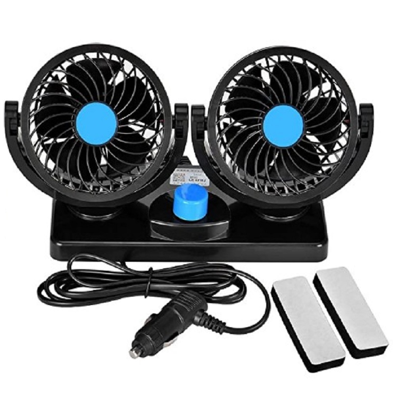 

Mini car fan 12V in car USB double head fan, 501 Original