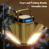 Solar Foldable Camping Light Rechargeable Portable Flashlight Hanging Tent Light