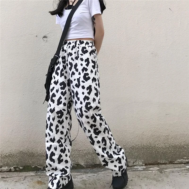 COW PRINT PANTS