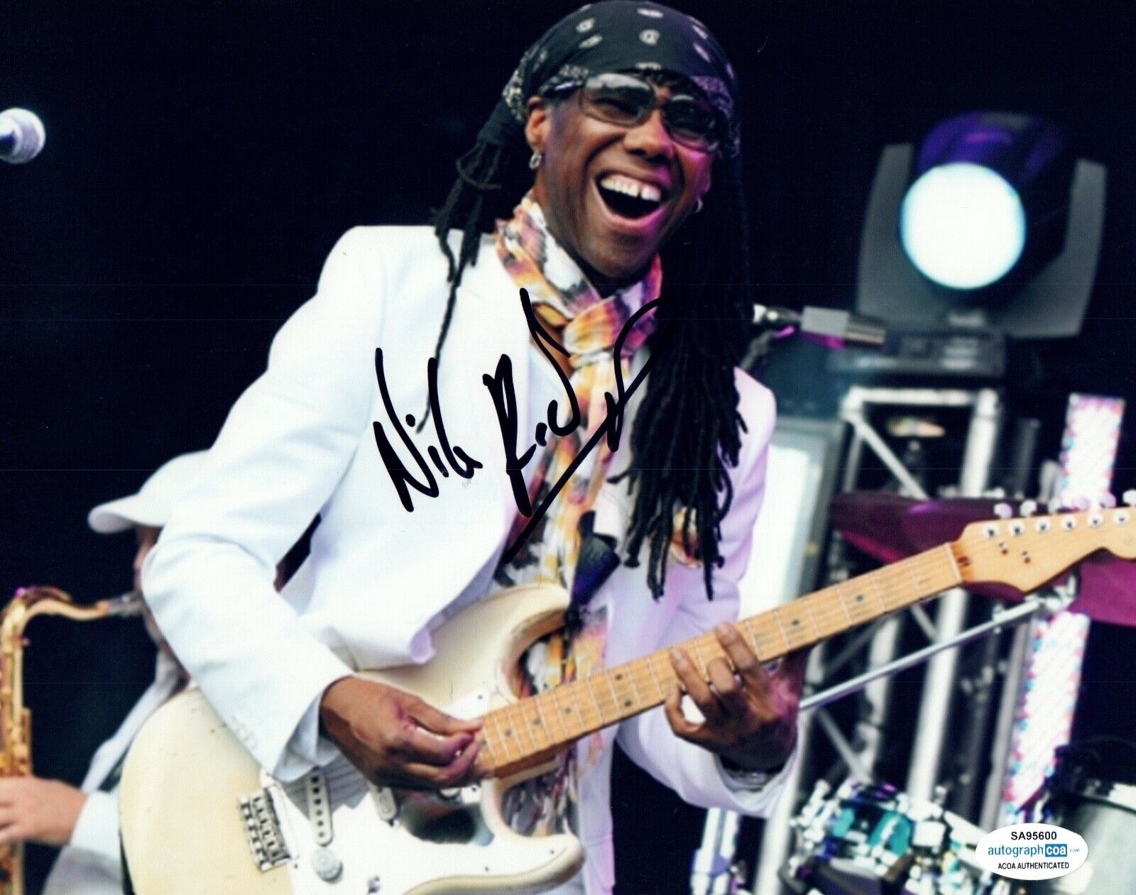 Nile Rodgers Signed Autographed 8x10 Photo Poster painting Chic ACOA COA