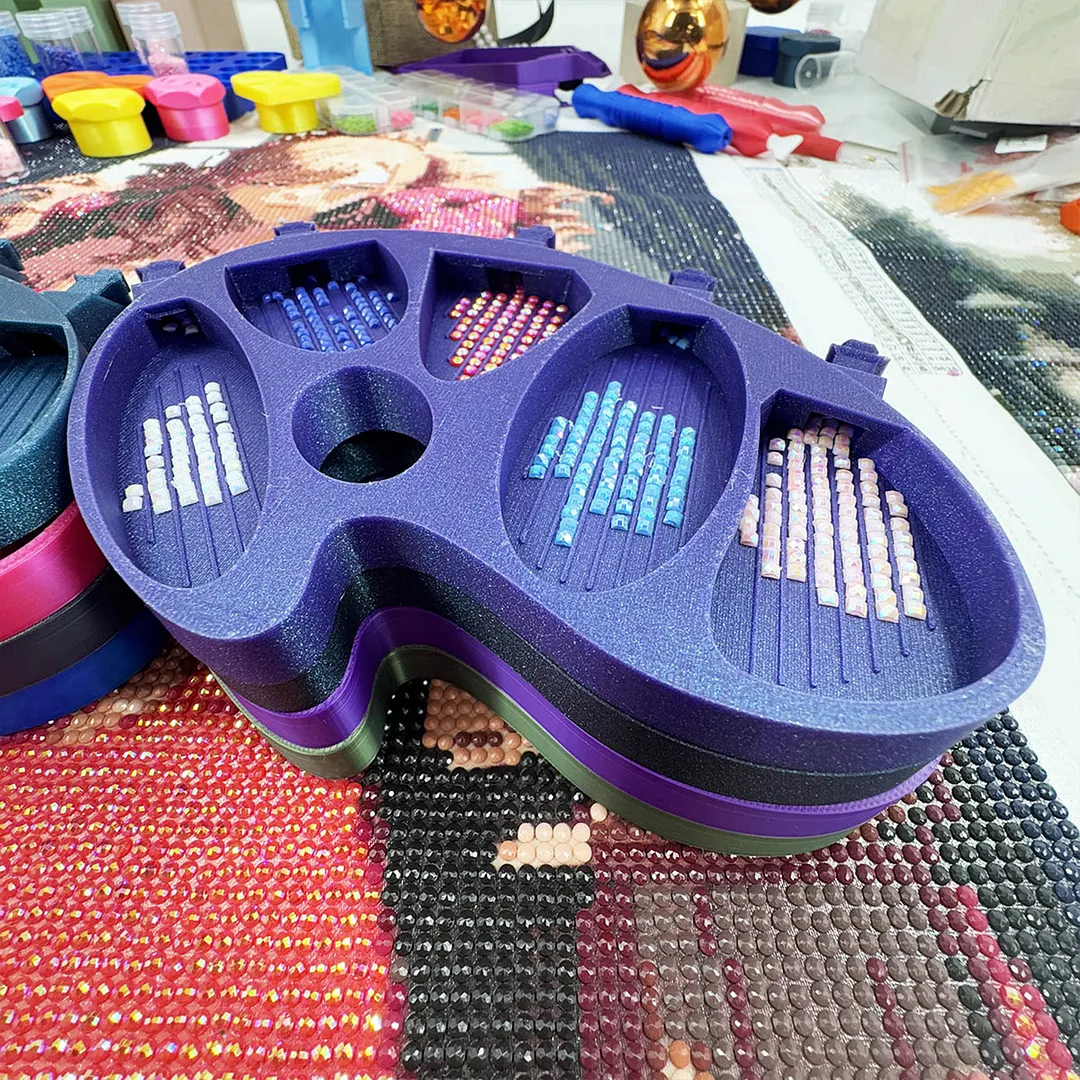 Elephant Paw Diamond Art Painting Bead Sorting Tray Auto-align Diamond Art Accessories Trays with Stoppers Accessories and Tools for DIY Crafts