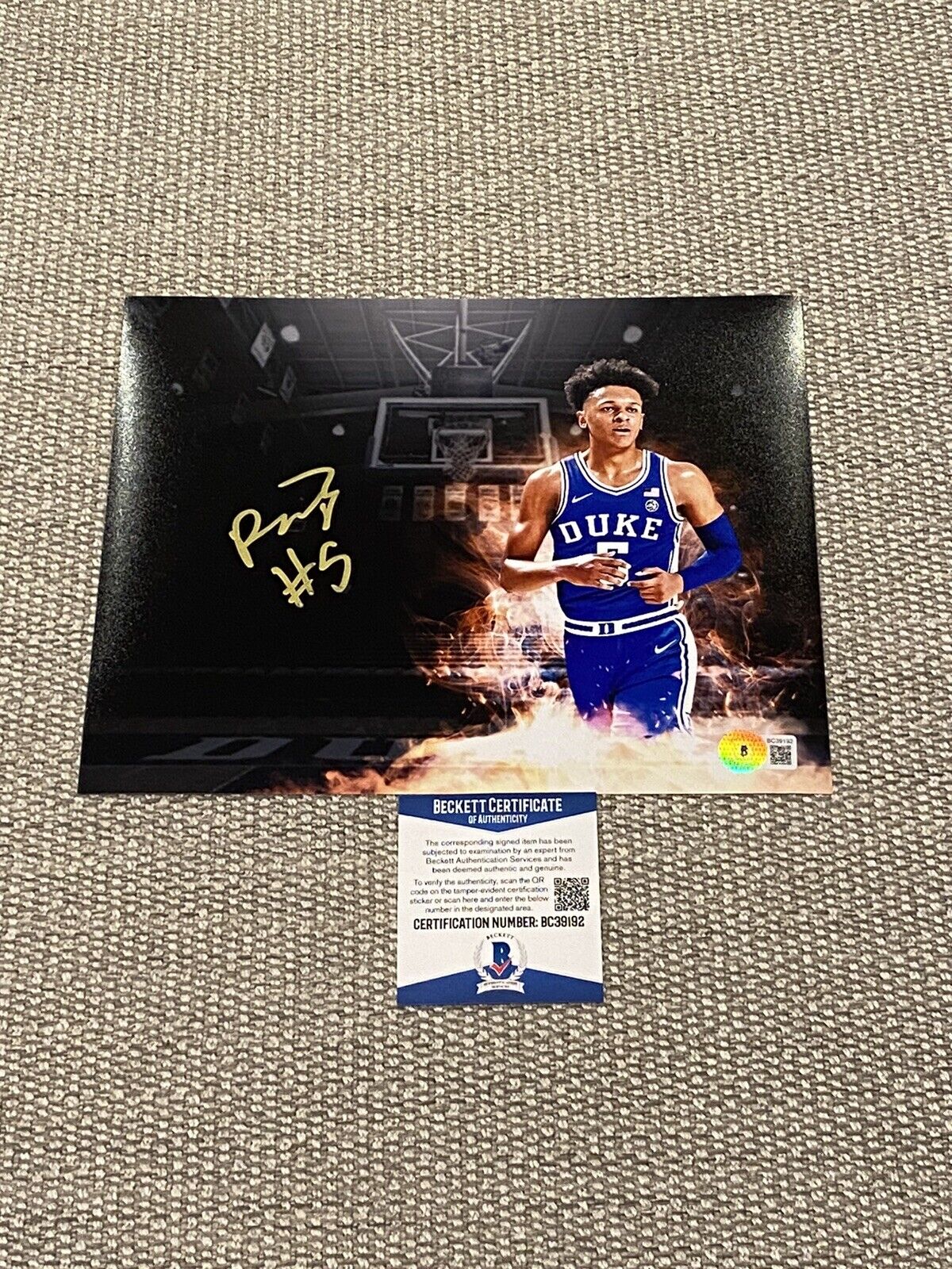 BECKETT COA PAOLO BANCHERO Signed Autographed 8x10 Photo Poster painting Duke Basketball