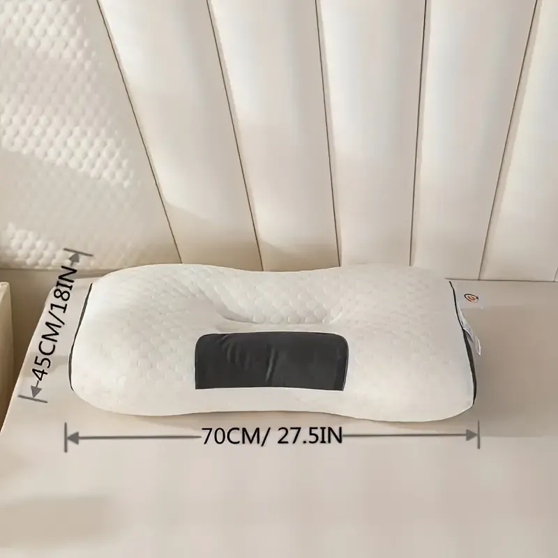 1pc knitted pillow with cervical neck protection sleep massage pillow insert household pillow moisture absorbing breathable antibacterial bedding pillow suitable for living room bedroom home decoration details 4