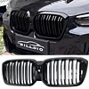 BILLDIO G01 G02 Grill - Black Kidney Grille Compatible With 2022-IN BMW X3 G01 X4 G02 ABS Double Slat Gloss Black Grille