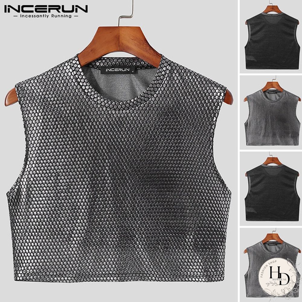 Fashionable Sleeveless Silver Shirts Summer Clubwear Outfit Crop Tops