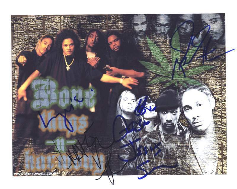 Bone-Thugs N-Harmony authentic signed rap 8x10 Photo Poster painting W/Certificate Autograph 103