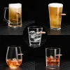 Creative bullet cup American soldier bullet cup foreign wine glass whiskey glass inlaid with bullet cup ins beer cup