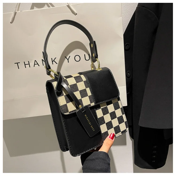 Letclo™ 2022 Niche Fashion Checkerboard Pattern Handbag letclo Letclo