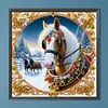 (40*40cm)Xmas Horse - Crystal Rhinestone Diamond Painting