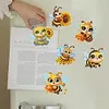 6PCS-Big-Eyed abeille-diamant aimant r&eacute;frig&eacute;rateur