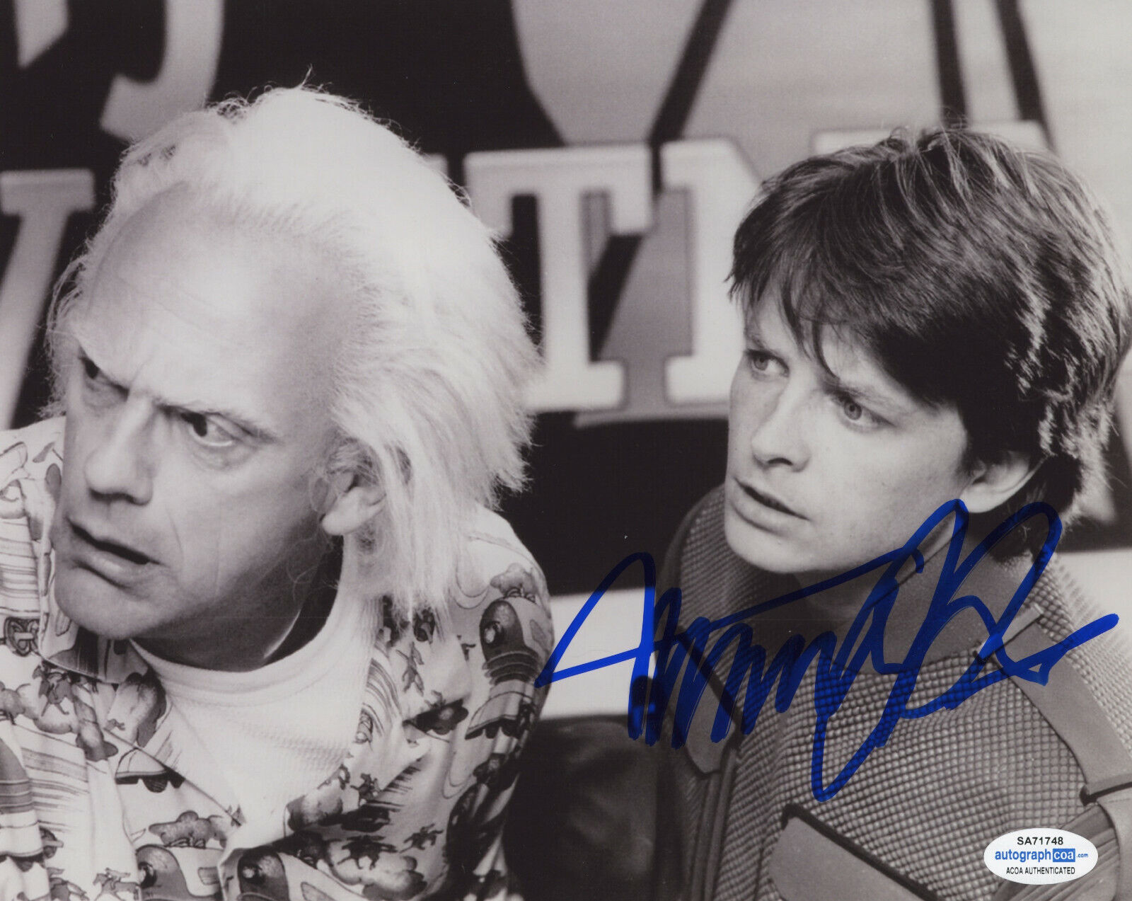 MICHAEL J FOX SIGNED BACK TO THE FUTURE PART 2 8x10 Photo Poster painting! ACOA COA EXACT PROOF!