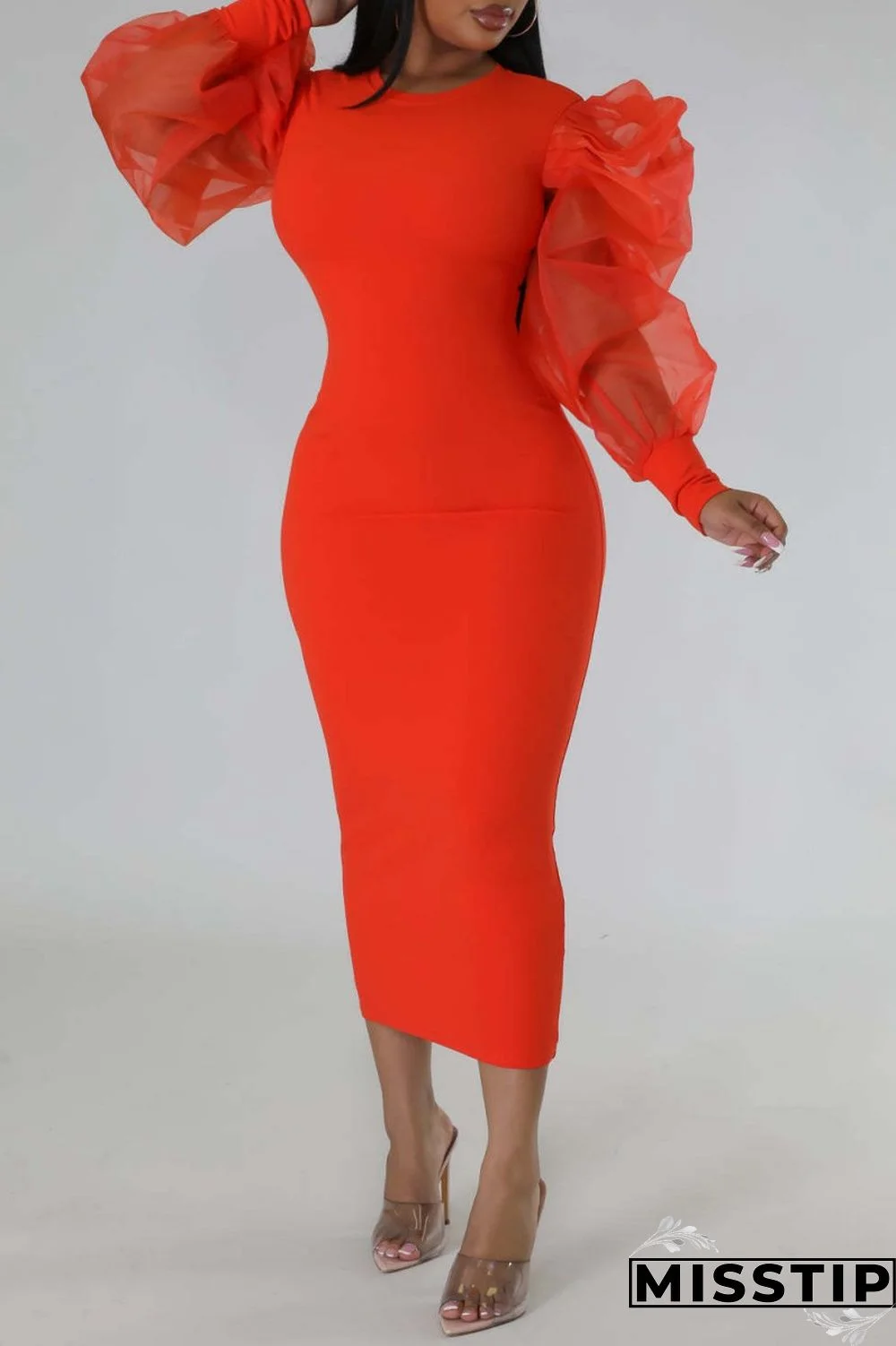 Black Fashion Casual Solid Patchwork O Neck Long Sleeve Dresses