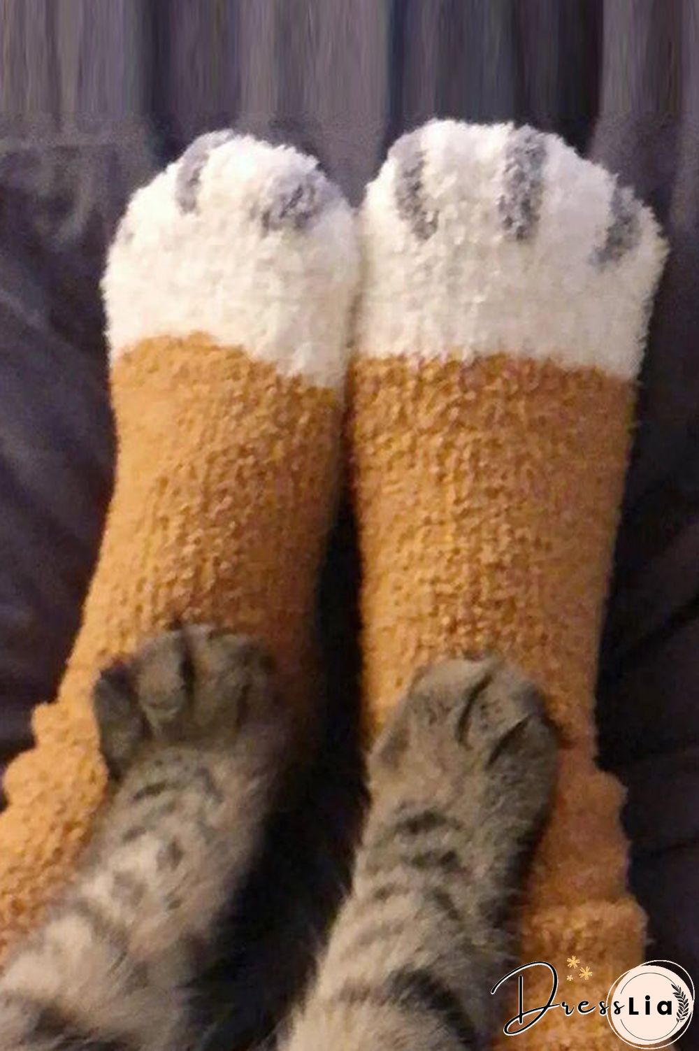 Cat Claws Cute Thick Warm Sleep Floor Socks