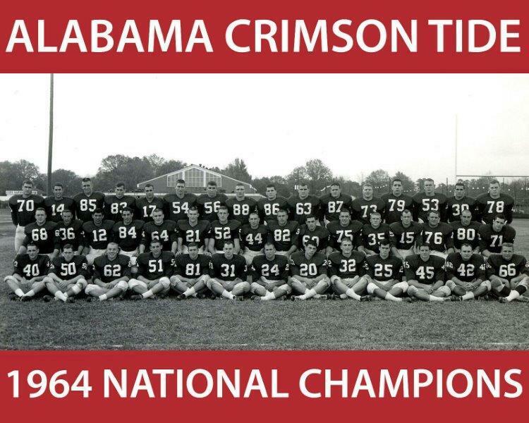 1964 ALABAMA CRIMSON TIDE National Champions Team 8 x 10 Photo Poster painting Poster Man Cave