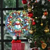 Diamond Painting Acrylic Christmas Snowman Wreath Diamond Painting Ornaments