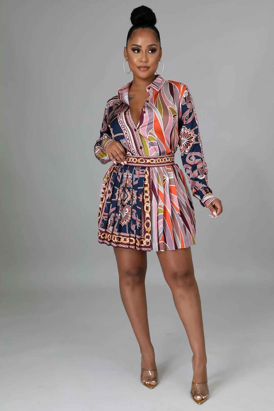 CM.YAYA Elegant Beach Leaf Women Two 2 Piece Set Outfits Sweatsuit 2022 Summer Shirt and Shorts Holiday Matching Set Tracksuit