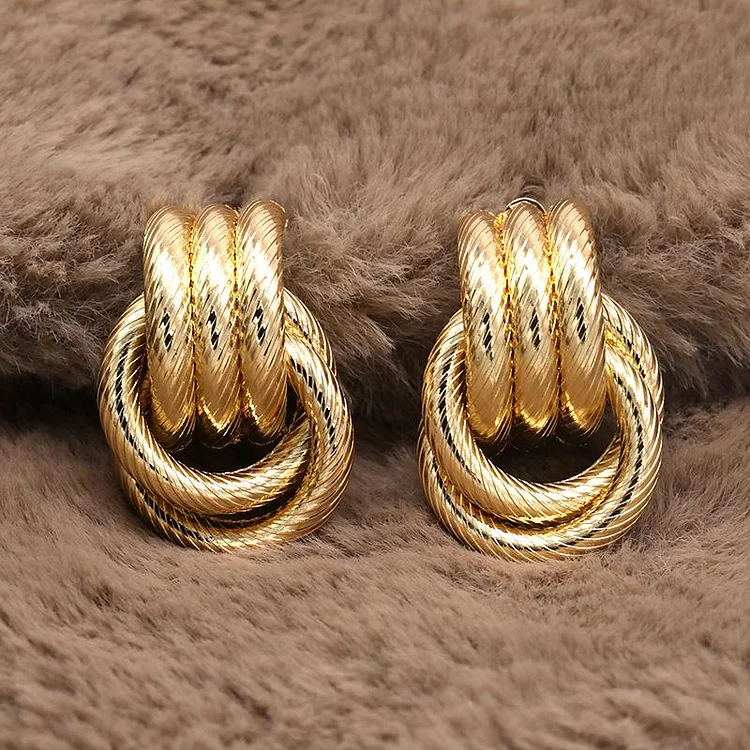 Creative geometric shape metal Earrings