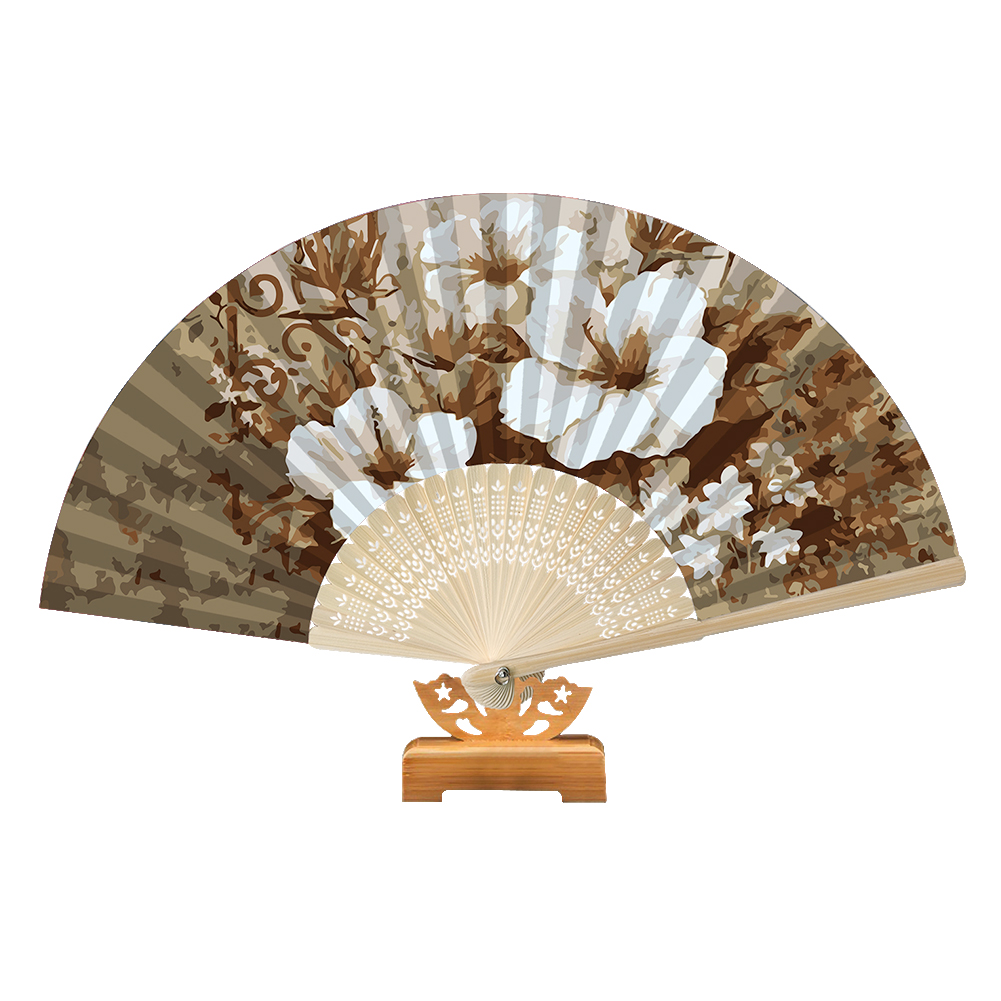 

Flower - Paint By Numbers - Folding Fan, 501 Original
